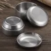 Bowls Retro 304 Stainless Steel Rice Bowl With Lid Korean Style Double Layer Anti Scalding Soup