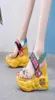 Rimocy Chunky Platform Big Rhinestones PVC Sandals Women Summer Fashion Transparent Super High Heels Wedges Sandalias Mujer 20212219515