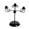 Titulares de vela Nordic Black Candlestick Três Helf Metal Metal Art Art Christmas Mesa Decoração de decoração Drop