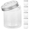 Förvaringsflaskor 6 st köksburk tom container användbar rund klar liten hållare
