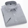 Мужские повседневные рубашки хлопковые летние короткие рукава оксфордская рубашка социальная простая пуговица мода высококачественная умная зеленая синяя