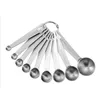 Ciotole che misurano il cucchiaio rotondo misura tazza 1/16-1 cucchiai di cucina cucinare cucinare strumenti di cottura