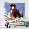 Tapisserier Bernese Mountain Dog Ledding Wall Decor Tapestry Outdoor Decorative Birthday Gift Polyester Delicate