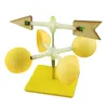 Trädgårdsdekorationer väder Vind Vane Kids Science Toy Kit Toys Station Veals Diy Assembly Weathervane Model Windmill Plastic Indicator Tools Tools