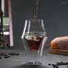 Verres à vin Double Mur Verre Tasse de café résistant à la chaleur Borosilicate tasses tasses thermiques isolées Boire un café pour le thé