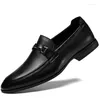 Casual Shoes 2024 Men Genuine Leather Formal Dress Business Loafers Designer Breathable Slip On Driving