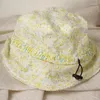 Berets Summer Floral Bucket Hat for Sun Fisherman Wide Brim Sunscreen