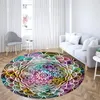 Carpets Brilliant et coloré Mandala Circulaire Tapis Home Living Room Bedroom Bathroom Floor Decoration