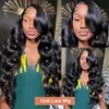 30 40 inch Body Wave Lace Front Human Hair 250 Dichtheid Braziliaanse Remy 13x6 Transparant HD Frontal voor vrouwen 240401