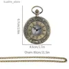 Montres de poche Pffee Roman Digital Quartz Antique Pocket Pocket Chain Mens Steampunk Vintage Clock Reloj One Piece Mens Best Gift L240402