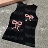 Bowknot Femmes Vest Tops Tanks de concepteur de luxe Sexy Sext Cropped Sonnlet Lettres Camis