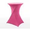 Tavolo stoffa di fascia alta el decorazione del matrimonio cocktail bar set di colori rotondi solidi elastico