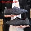 Casual Shoes Mens Leather Loafers Personlighet Fashion Flats Driving Lightweight Walking Soft Mocasines Hombre