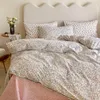 Bedding Sets French Floral Print Duvet Cover Set Sheets With Pillowcases Cotton Bed Four-Piece King Size Single Double