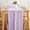 10st/set 30*300 cm Chiffon Table Runner Wedding Sheer Gaher Dining Table Decoration Boho Wedding Engagement Party Tracloth 240325