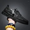 Casual Shoes Fashion Men's Leather Comfortable High Top Waterproof And Anti Slip Sports