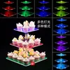 Party Supplies TX LED Acryl Cake Stand Wedding Baking Tray Decoratie Dessert Tafelplaat