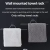 Kitchen Storage Easy To Install Stainless Steel Bracket Anti-rust Towel Rack No Punch Organization Save Space
