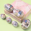 Opakowanie prezentów 1PC Kreatywne kolorowe pudełka na jajka wielkanocne metalowy cynna pudełko cukierki szczęśliwe festiwal impreza dekoracje dla dzieci