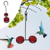 Autres fournitures d'oiseaux Faisition facile à utiliser Empilable Hanging Hummingbird Ensemble avec un bol en plastique à cadre en métal pour un jardin facile à remplir