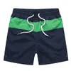 American Casual Quick Torking Pants, Color Blocking Sports 3-Part Beach Polo Shorts, herrkläder