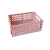 6Color Organisant les paniers de rangement boîtier pliant étudiant du panier de bureau de bureau de papeterie en plastique Boîte de rangement de conteneur pliable