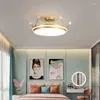 Deckenleuchten goldene Kronkronleuchter Schlafzimmer Lampe Einfache moderne warme Licht Luxus nordisch rosa Prinzessin Kinderzimmer