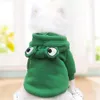 Cute cani con cappuccio Frogela rana cappotti da cane Pet Halloween Costume Comoda per animali domestici Fedetta con cappuccio per cuccioli gatti