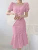 Partykleider Mode Frauen Sommer Vonda Bohemian Kleid 2024 Sexy Kurzarm Midi Sundress Büro Vestidos Femininas Robe