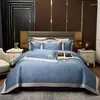 Bedding Sets 600TC Egyptian Cotton Set Thick Bed Linens Embroidery Quilt Duvet Cover Pillowcase King Size Flat Sheet