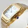 Montre-bracelets Minutecond NH35 Rome Dial Square Square Gold Watch Sapphire Crystal Mouvement mécaninal automatique