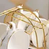 Dispensateur de savon liquide Nordic Home Kitchen Tiptop Café Masse de café 6 tasses Stand Gold Metal Holders Rack Drain Organisateur