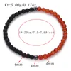 Strand 4mm Natursteinperlen Armband Unisex Kaiser Tiger Eye Black Onyx kleine Armbänder Meditation Yoga Elastizität Armreifen