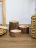 Candle Holders Holder Wood Color Vintage Wooden Stand Table Decoration Christmas Home Decor Wedding Aesthetics Gift