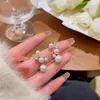 Studörhängen 1Pair Korean Fashion Elegant Pearl Drop For Women Crystal Party Jewelry