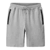 Summer Sports Shorts Homens calças cortadas soltas Elastic de malha de algodão grande 63k8