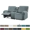 Coperture per sedie a colore solido RECLINING PIOREAT con console medio console Velvet Valuto Stretch 2 sedili Protettore mobili divano