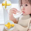 Spoons Silicone Baby Utensils Bpa Free Led Weaning Spoon Forkfor 6 Months Anti-Choke Feeding Supplies