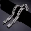 VVS Moissanite Diamond CZ 925 Sterling Silver Brass Cuban Link Chain Necklace Iced Out Custom Miami Cuban Link Chain for Men