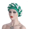 Vêtements ethniques Soft Elastic Halo Turban Cap pour les femmes tressé la tête africaine enveloppe le chair de botté