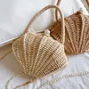 Storage Bags Fashion Woven Beach Bag Cute Fairy For Phone Pearl Shell Small And Practical Travel Organizer