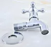 Bathroom Sink Faucets Polished Chrome Brass Single Cross Handle Mop Pool Faucet /Garden Water Tap / Laundry Taps Lav153