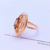 Rings de cluster russo 585 585 Purple Gold Inclaid Horse Eye Ring Classic Luxury Luxury Western Plated 18k Rose Jóias coloridas