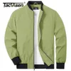 TACVASEN Lätt vårvindbrytare Mens Bomber Jackets Outdoor Basketball Jakcets Sportkläder med fickor Casual Tops 240321