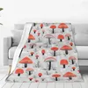 Blankets Various Red Mushrooms Soft Flannel Throw Blanket For Couch Bed Warm Lightweight Sofa Travel