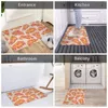 Tapis pizza motif d'entrée de porte d'entrée tapis de bain de bain rapide