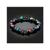 Pulseira de colorf miçangas ímã Mulheres Mulheres Hematita Saúde de Bagão Magnética do Arco -íris para homens de entrega de gota de queda artesanal Jewelr dhzjm