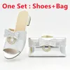 Dress Shoes Italian Ladies And Bags To Match Set Decorated With Rhinestone Slingbacks Low (1cm-3cm) Luxury Women Designers