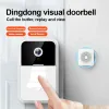 Dörrklockor Intelligent WiFi Video Doorbell HD Night Vision Ring 120GREE WIDEANGLE TWOWAY INTERCOM CATs Eye Monitoring CrossBorder H2