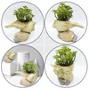 Vases Avalokitesvara Flower Pot Decorative Bonsai Airplants Decorations Garden Resin Living Room Office Indoor